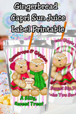 Sweet Gingerbread Capri Sun Label Printable