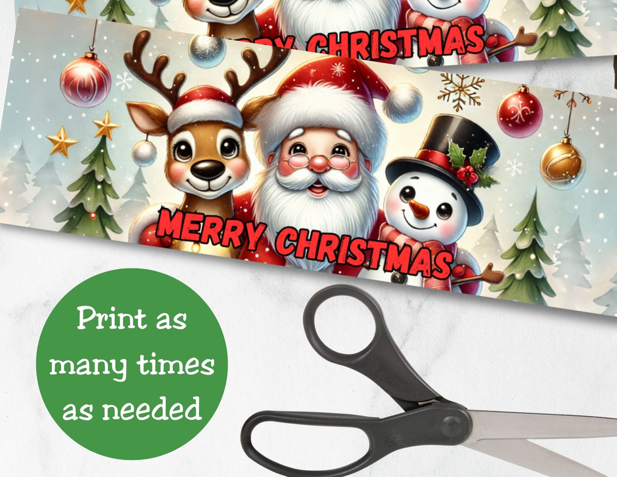 Santa Pringles Label Printables