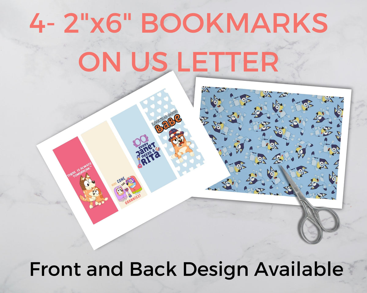 Bluey Printable Bookmarks