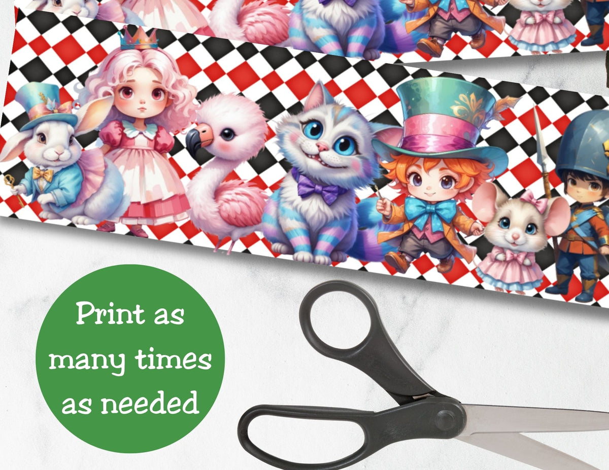 Alice in Wonderland Pringles Can Label Printable – Onederland Birthday Party Favor