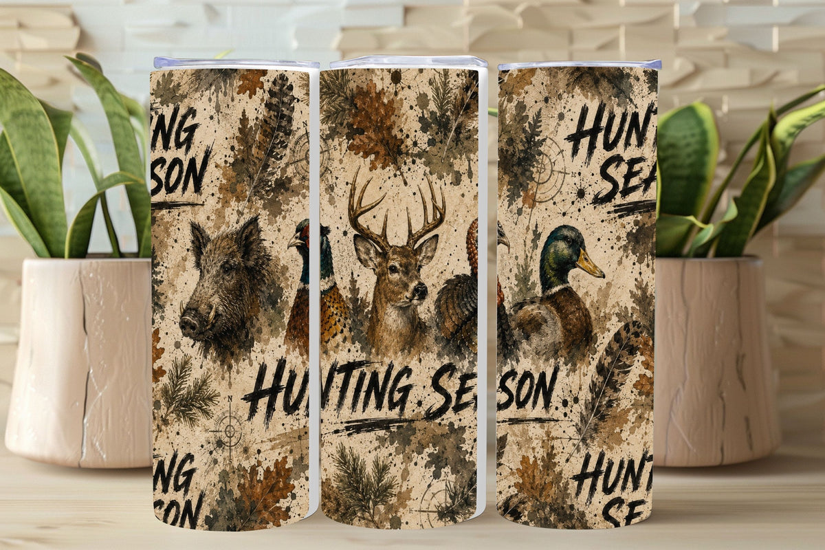 Hunting Season Tumbler and Tumbler Wrap   *1118