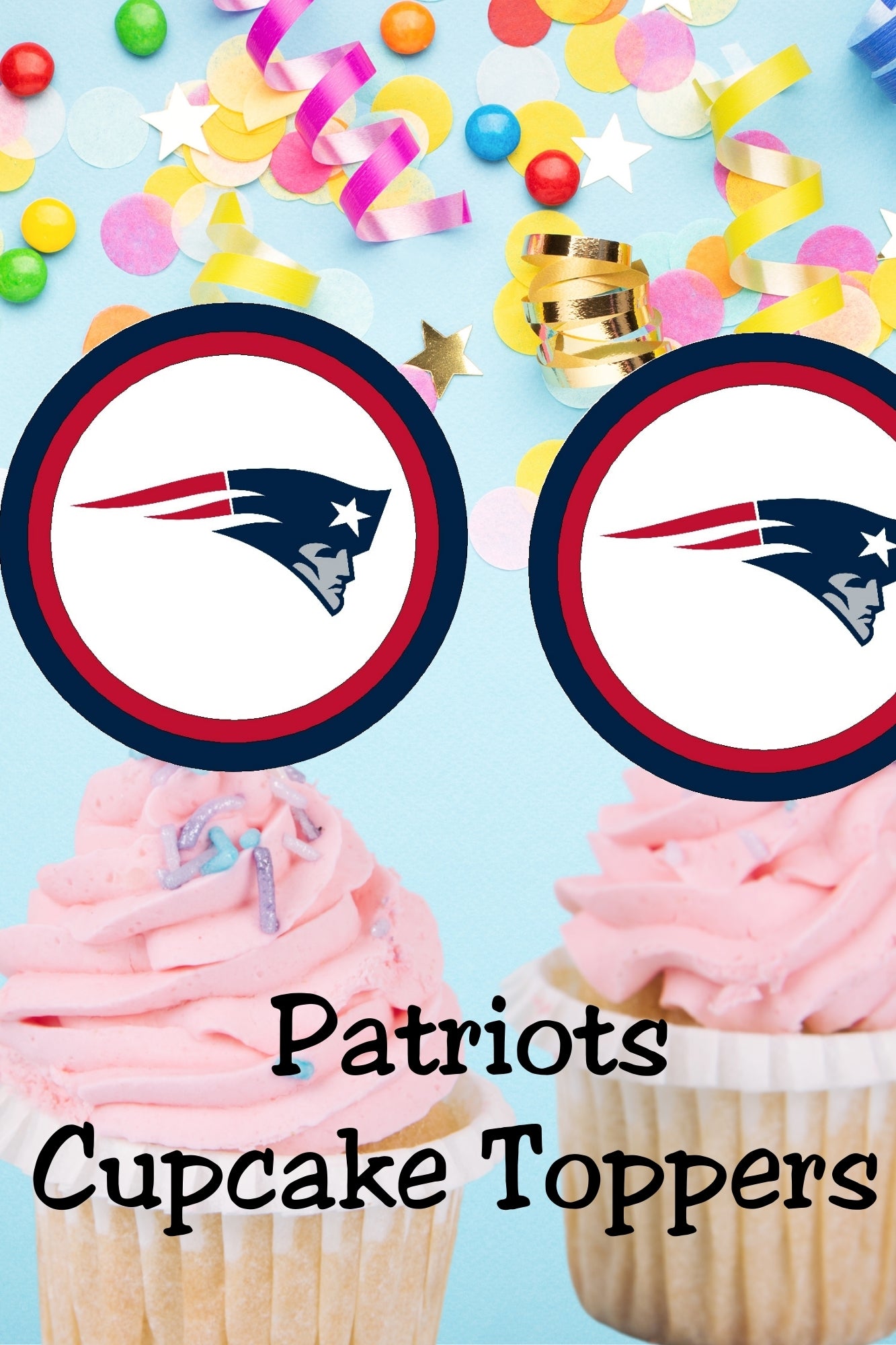 Planning a Patriots-themed party? These football cupcake topper printables instantly transform plain cupcakes into game-day treats. Perfect for New England Patriots birthdays, NFL watch parties, and tailgate dessert tables. Just print, cut, and decorate!