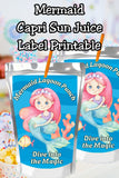 Mermaid Lagoon Punch Capri Sun Label Printable