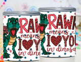 Dinosaur Valentine Pringles Label & Lid Printable