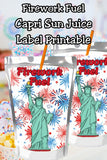 Firework Fuel Capri Sun Labels Printable