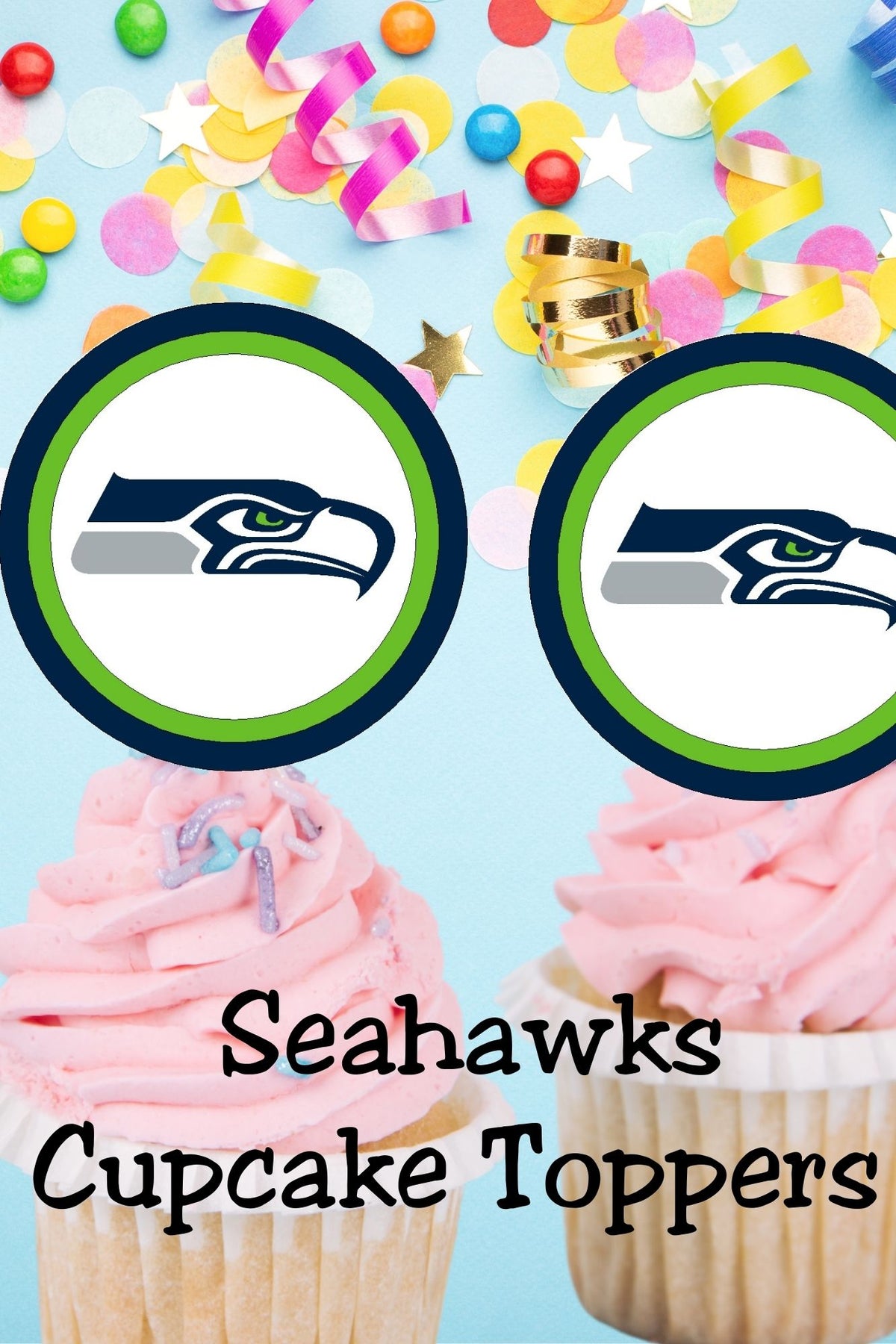 Planning a Seahawks-themed party? These football cupcake toppers instantly upgrade store-bought or homemade cupcakes for game day, tailgates, and fan celebrations. Easy to print at home and perfect for creating a coordinated Seattle Seahawks dessert table everyone will love.