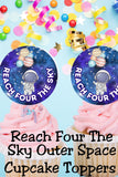 These Reach Four The Sky cupcake toppers are an easy win for busy parents planning a space birthday party. Designed for a 4th birthday outer space theme, they instantly upgrade cupcakes for an astronaut party, galaxy birthday, or space-themed celebration. Just print, cut, and party!