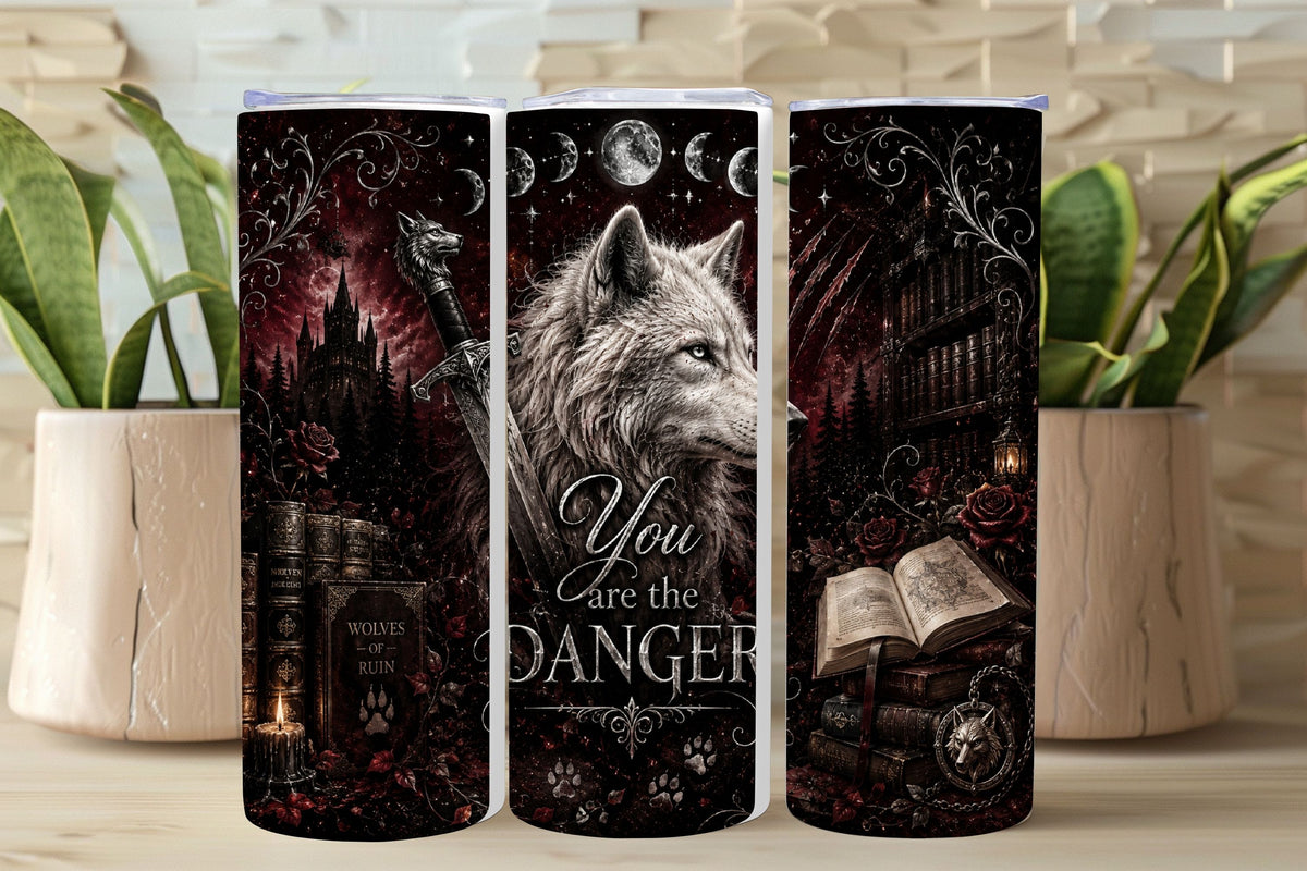 Dark Romantasy Dire Wolf Tumbler Tumbler and Tumbler Wrap  *1091