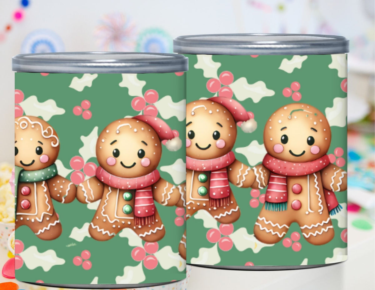 Gingerbread Pringles Can Label Printable – Kids Christmas Party Favor