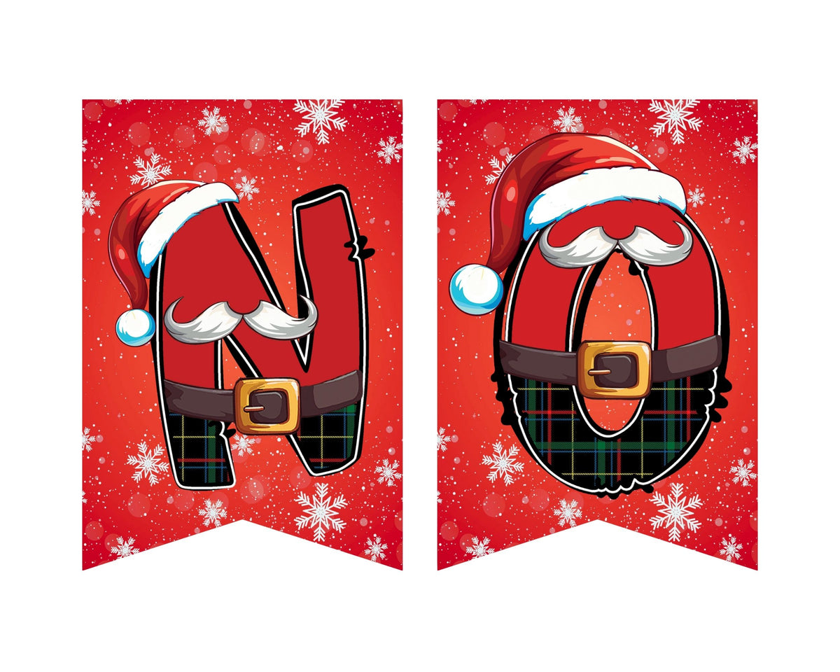Santa Claus Pennant Canva Template Printable