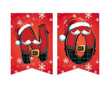 Santa Claus Pennant Canva Template Printable