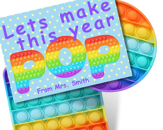 Let’s Make This Year Pop It Bag Topper Canva Template Printable