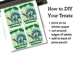 Dinosaur Capri Sun Label Printable