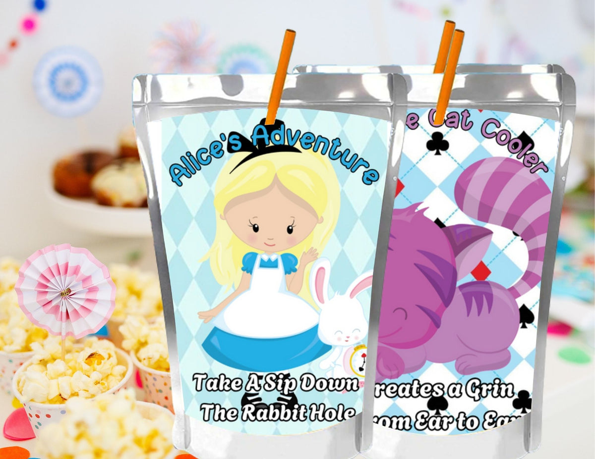 Alice in Wonderland Capri Sun Printable Labels