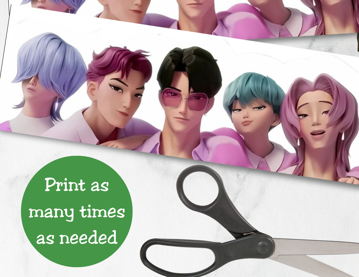 Saja Boys K-pop Demon Hunters Pringles Printable Party Favor