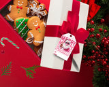 Pink Santa Christmas Printable Gift Tags