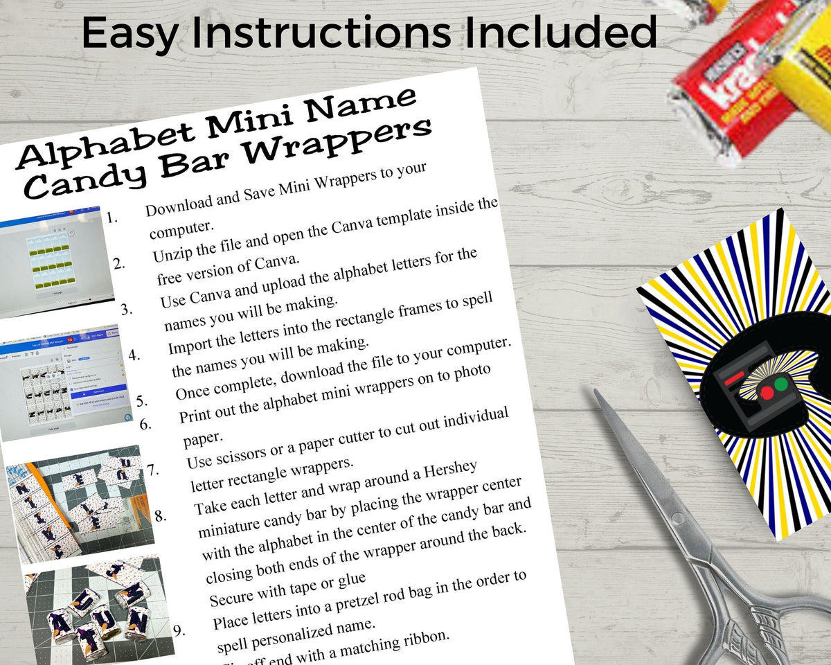 Star Wars Alphabet Hershey Candy Bar Wrapper Printable
