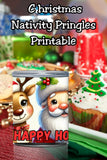 Santa Pringles Label Printables