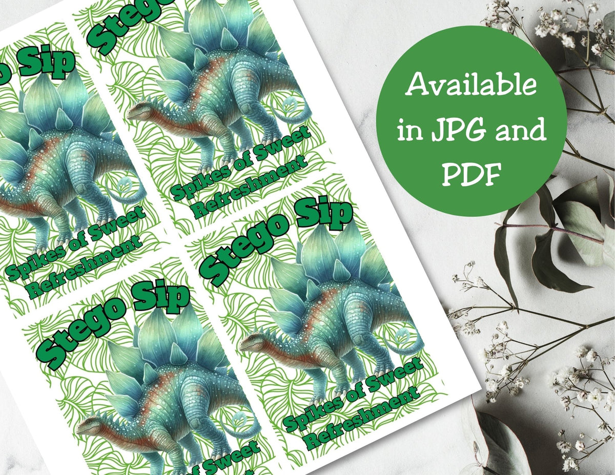 Dinosaur Capri Sun Label Printable