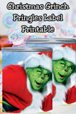 Grinch Pringles Label Printable Party Favor Treat