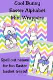 Cool Bunny Easter Alphabet Hershey Candy Bar Wrapper Printable