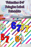 6 & 7 Valentine Pringles Labels – We Go Together Like 6 and 7 Printable Kids Valentine Snack Wrap