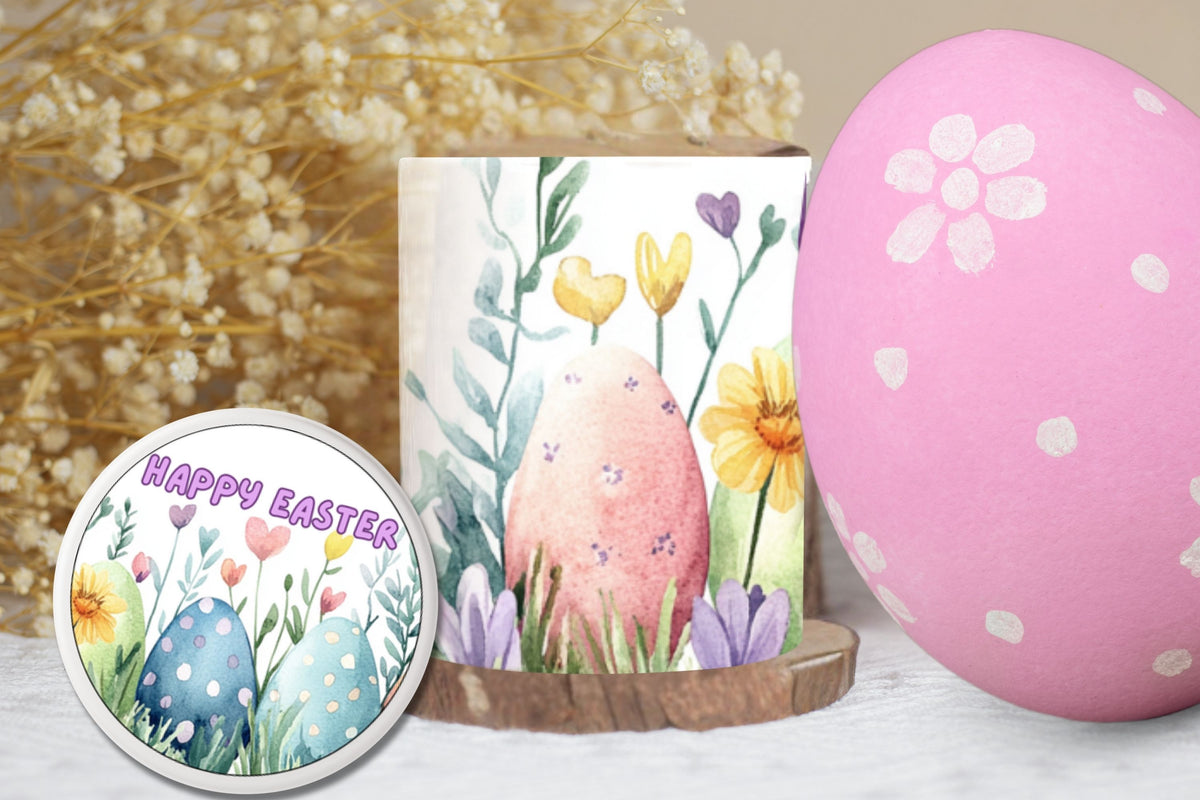 Easter Pringles Can Label & Lid, Watercolor Easter Egg Snack Wrap Printable