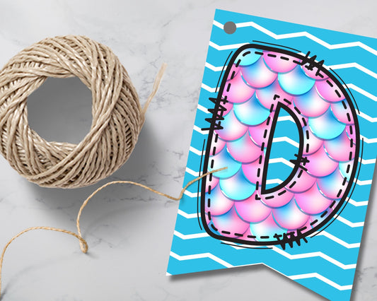 Mermaid Scales Pennat Banner