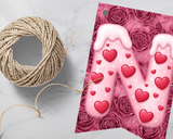 Valentine Alphabet Pennant Banner Letters Printable