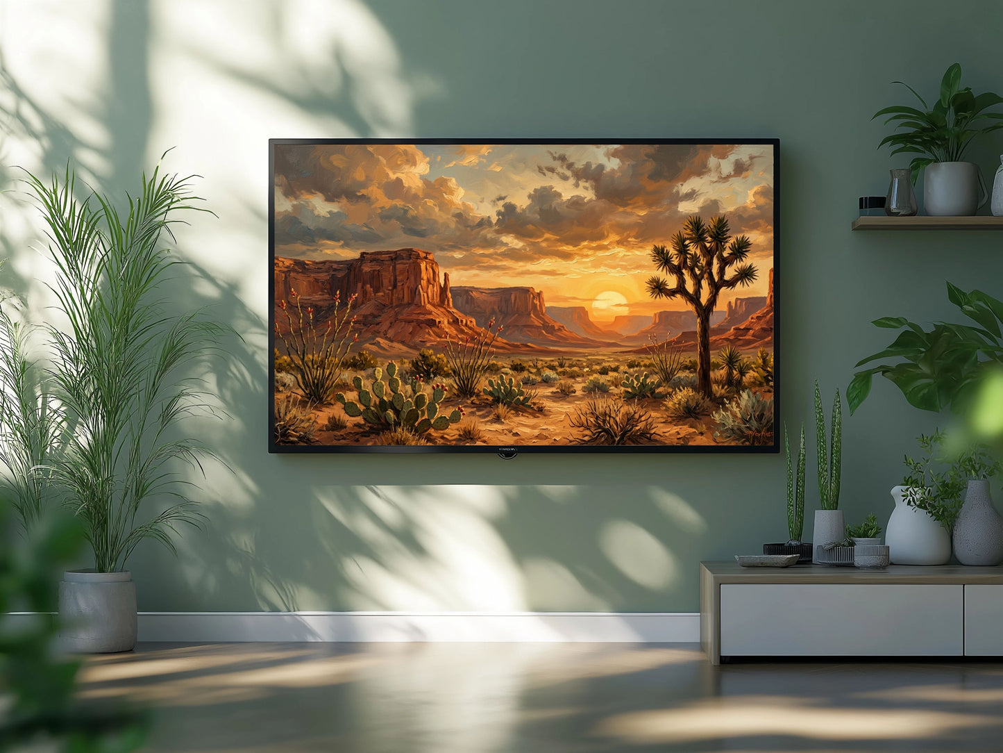 Desert Sunset Frame TV Art – Southwest Boho Landscape Digital Download