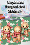 Gingerbread Pringles Can Label Printable – Kids Christmas Party Favor
