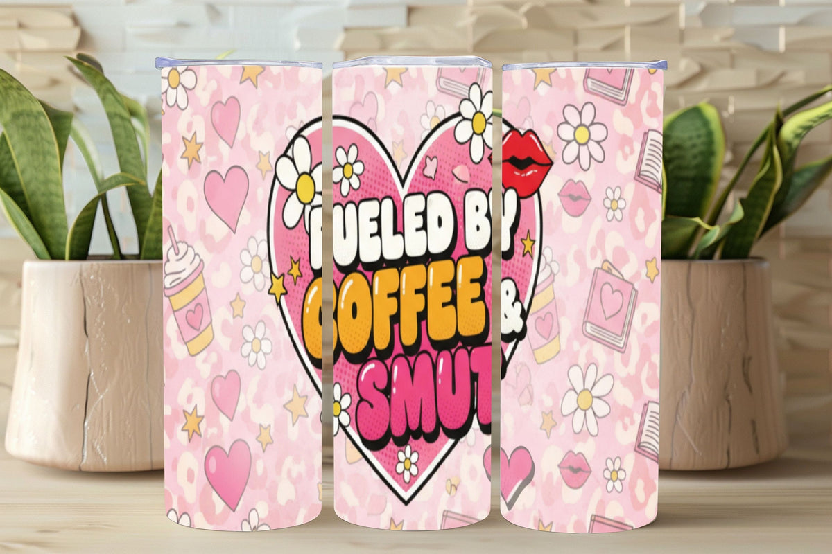 Fueled by Coffee & Smut – Bookish Tumbler   *891