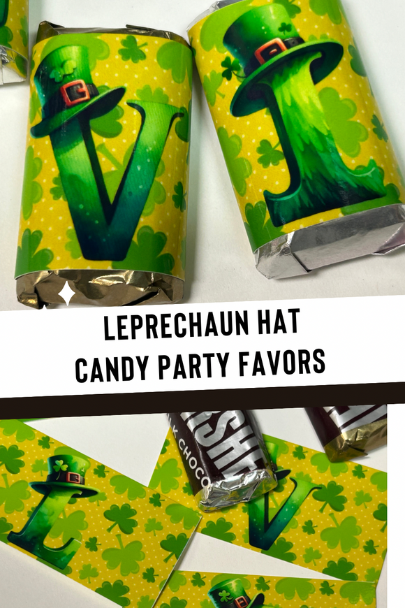 Leprechaun Hat St Patricks Alphabet Hershey Candy Bar Wrapper Printable