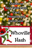 Grinch Table Place Card Printable with Canva Template