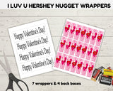 I Luv U Nugget Valentine Candy Bar Wrapper Printable