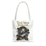 Tired Moms Book Club Tote Bag, Book Lover Gift, Funny Booktok Reader Bag, Booktrovert Mom Tote, Gothic Bookish Aesthetic Bag