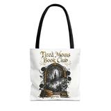 Tired Moms Book Club Tote Bag, Book Lover Gift, Funny Booktok Reader Bag, Booktrovert Mom Tote, Gothic Bookish Aesthetic Bag