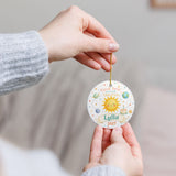 First Trip Around the Sun Ornament, Personalized First Birthday Ornament, Baby First Christmas Keepsake, Name and Year Ornament