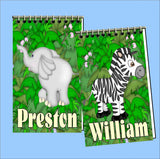 Jungle Animals Safari Party Personalized Notebook Party Favors