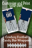 Cowboy Football Candy Bar Wrapper