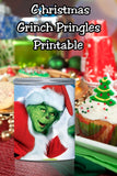Grinch Pringles Label Printable Party Favor Treat