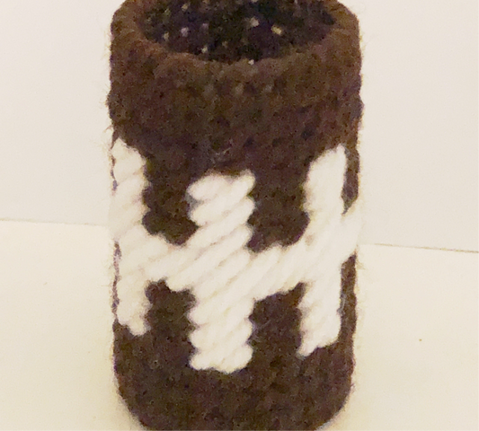 Football Laces Napkin Ring Plastic Canvas Pattern