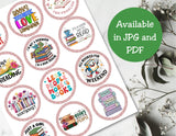 Book Lover Cupcake Topper Printable