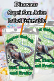 Dinosaur Capri Sun Label Printable
