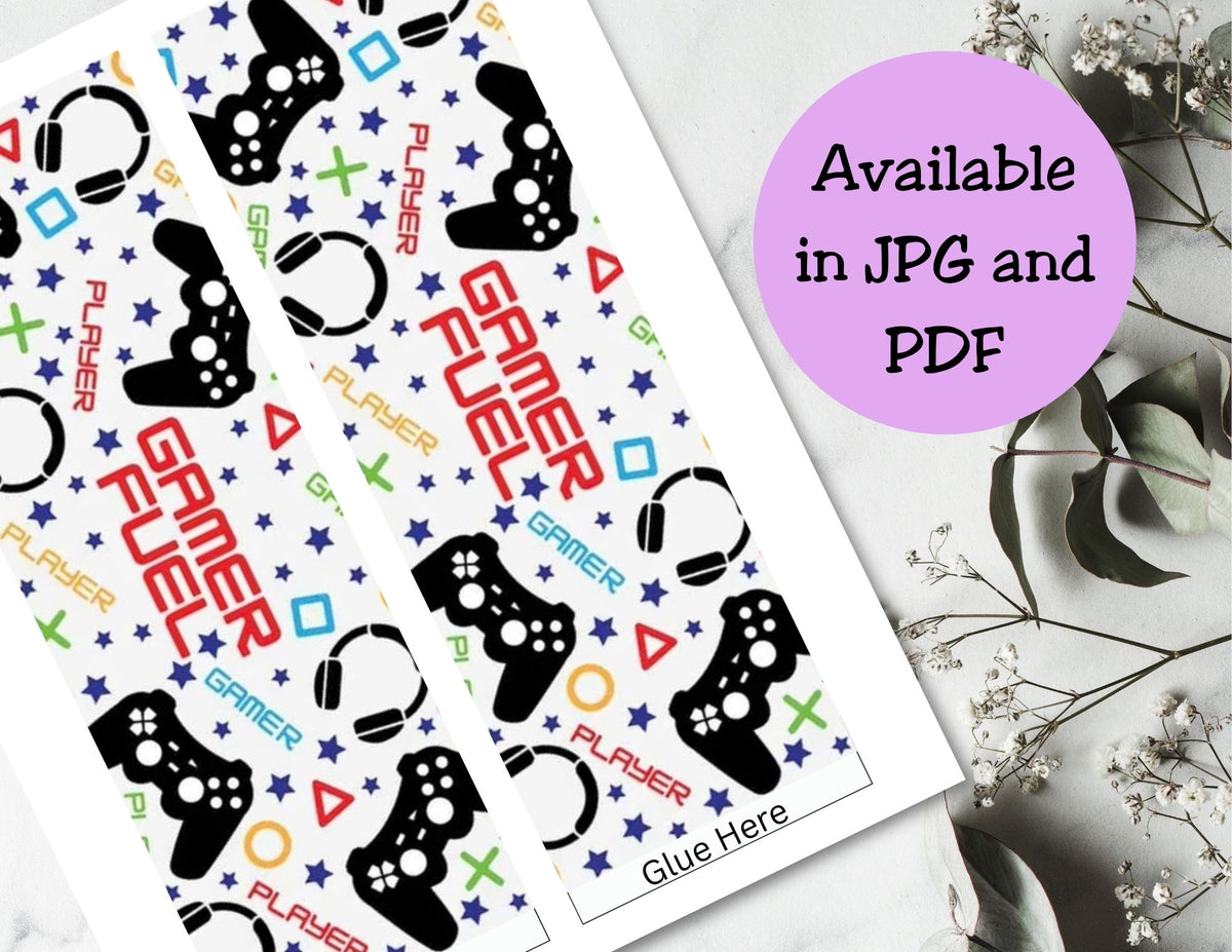 Gamer Fuel Pringles Labels – Printable Video Game Party Favors