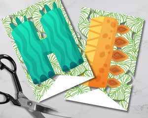 Dinosaur Printable Pennant Banner Canva Template