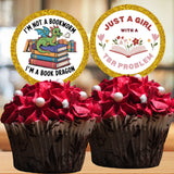 Book Lover Cupcake Topper Printable