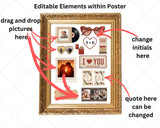 Love Story Matchbook Poster Wall Art – Custom Matchbook Art Canva Template