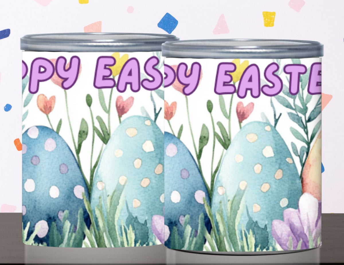 Easter Pringles Can Label & Lid, Watercolor Easter Egg Snack Wrap Printable