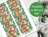 Gingerbread Pringles Can Label Printable – Kids Christmas Party Favor